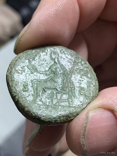 Римская монета Сестерций дива Фаустина старшая жена Пия