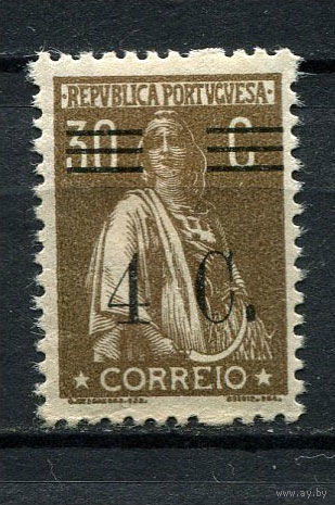 Португалия - 1928/1929 - Жница с надпечаткой нового номинала 4c на 30c - [Mi.473] - 1 марка. MH.  (Лот 107AY)