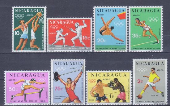 [820] Никарагуа 1968. Спорт.Летние Олимпийские игры. СЕРИЯ MNH