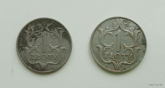 1 злотый РП 1929 г.в. , 1 ZLOTY никель