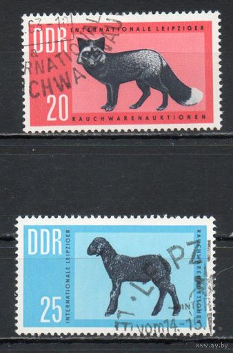 Международный аукцион животных ГДР 1963 год серия из 2-х марок