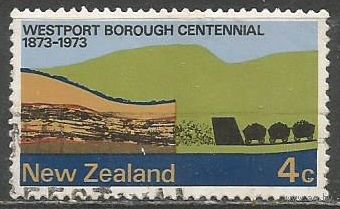 Новая Зеландия. 100 лет г.Уэстпорт. 1973г. Mi#598.