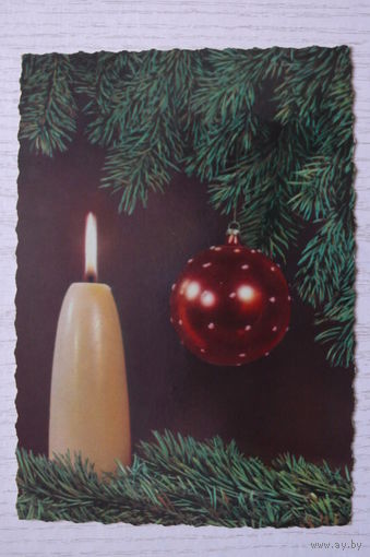 Новогодняя открытка, 1963, подписана (ГДР).