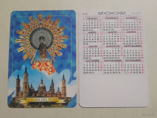 Карманный календарик. Мадонна Дель Пилар. 2002 год