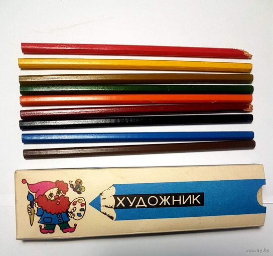 Карандаши цветные Художник в упаковке, ГОСТ 1986 год, РСФСР