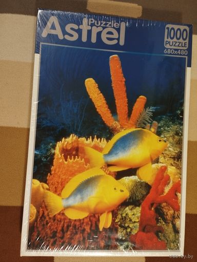 Пазлы новые, подводный мир "Рыбки в кораллах" 1000 шт.(680*480), новые