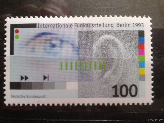 Германия 1993 глаз и ухо - символы электроники** Михель-1,6 евро