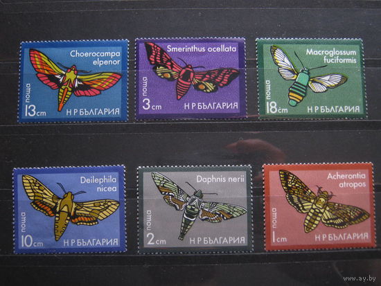 Марки - насекомые, фауна, бабочки, Болгария