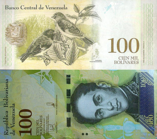 Венесуэла 100000 Боливар 2017 UNС П1-236