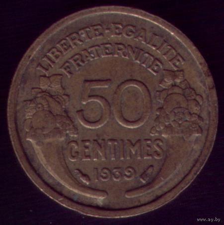 50 сантимов 1939 год Франция