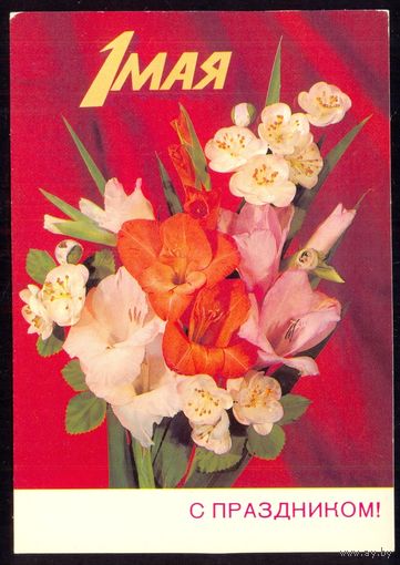 СССР 1985 ДМПК С праздником 1 Мая цветы чистая