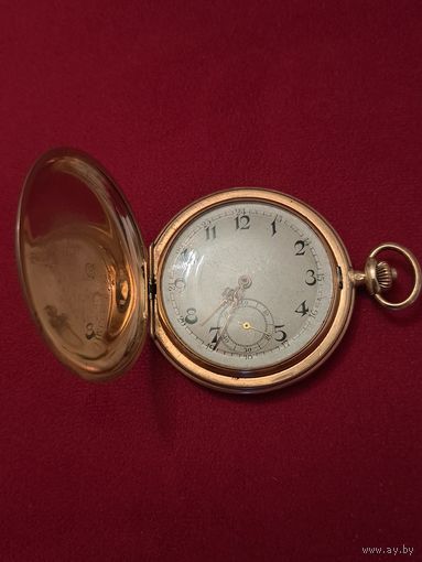 Карманые часы Золото 56 фирмы Mobile , 1881- 1915. Подпись мастера.