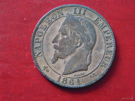 Франция 5 сантимов 1861 г .