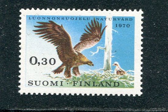 Финляндия. Европейский год охраны природы. Орел