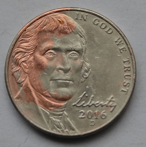США, 5 центов 2016 г. D