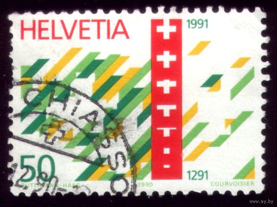 1 марка 1990 год Швейцария 1421
