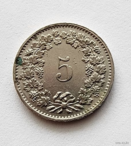 Швейцария 5 раппенов, 1971