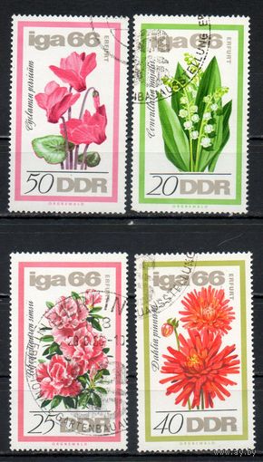 Международная выставка садоводства в Эрфурте ГДР 1966 год серия из 4-х марок