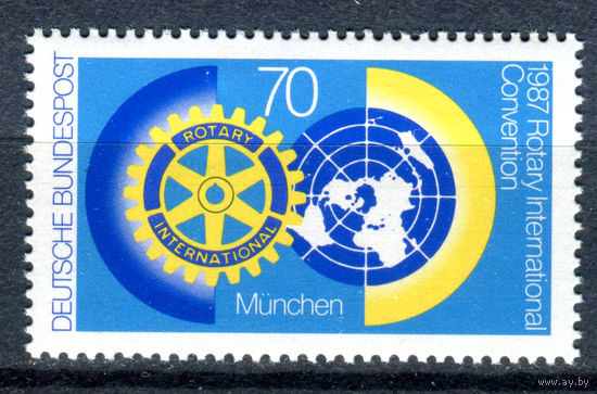 Германия (ФРГ) - 1987г. - Всемирный конгресс международной организации Ротари-Клуб - полная серия, MNH [Mi 1327] - 1 марка