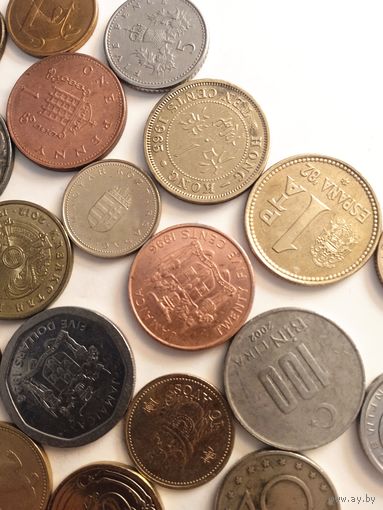 Монеты разных стран без СССР, России, Украины