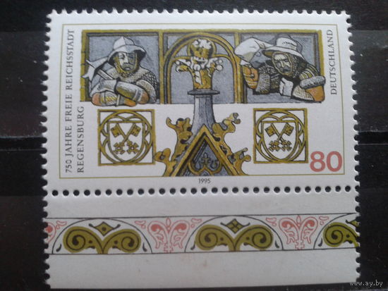 Германия 1995 символика Регенсбурга** Михель-1,1 евро