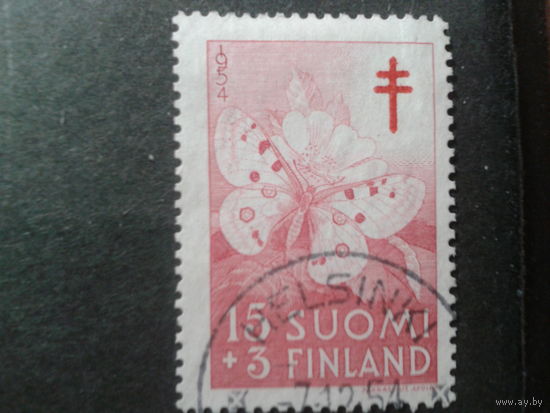 Финляндия 1954 бабочка