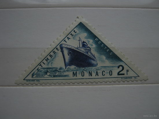 Транспорт, корабли, флот, Монако, треугольная марка