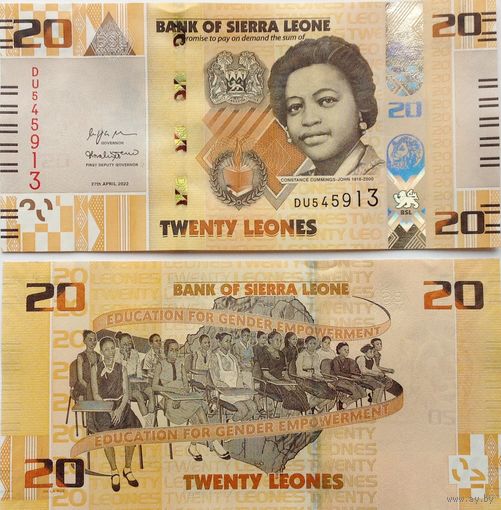 Сьерра Леоне 20 леоне   2022 год   UNC