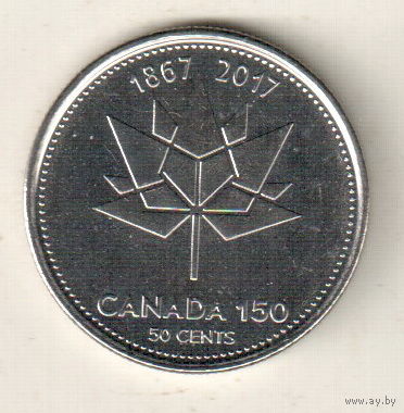 Канада 50 цент 2017 150 лет Конфедерации Канада