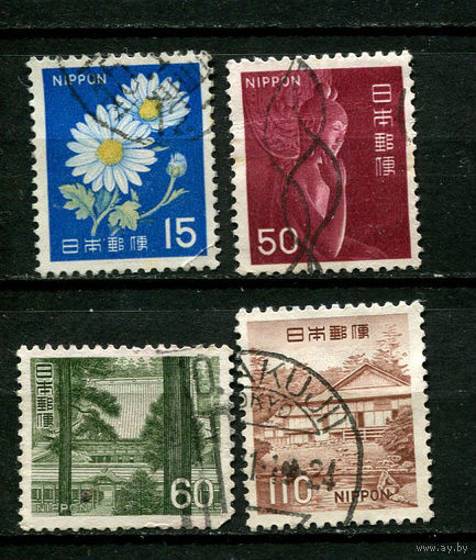 Япония - 1966/1967 - Фауна, флора и культурное наследие - 4 марки. Гашеная.  (Лот 32BQ)