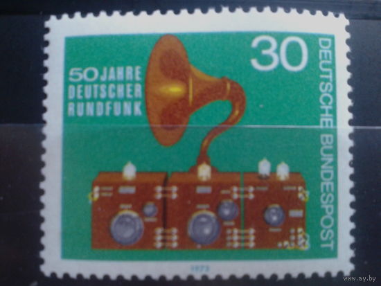 ФРГ 1973 50 лет немецкому радио Михель-0,5 евро