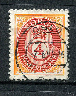 Норвегия - 1992/1998 - Цифры 4Kr - [Mi.1110] - 1 марка. Гашеная.  (Лот 63EC)-T5P5