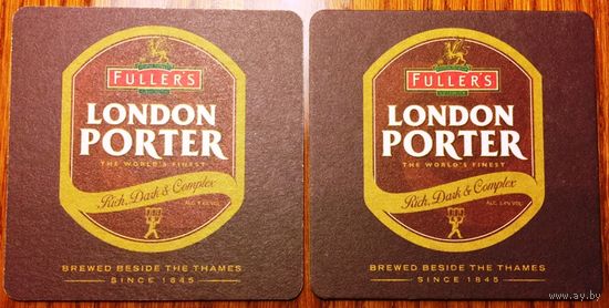 Подставка под пиво Fuller's London Porter (Великобритания) No 2