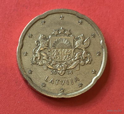 Латвия, 20 евроцентов 2014г.