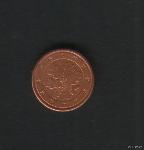 1 евроцент 2002 J Германия. Возможен обмен