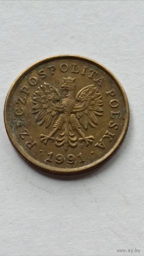 Польша. 5 грошей 1991 года