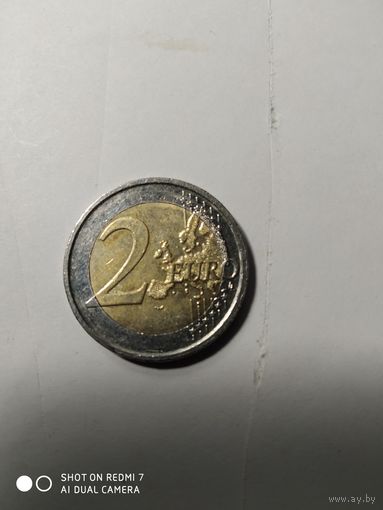 2 евро Бельгия 2010 год. Председательство Бельгии в ЕС