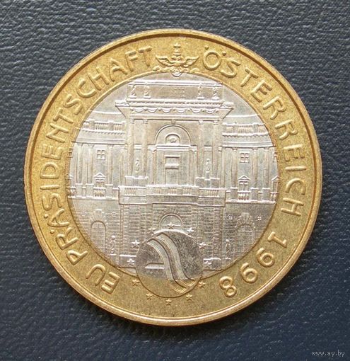 50 шилингов 1998 год. Австрия. Президентура в ЕС.
