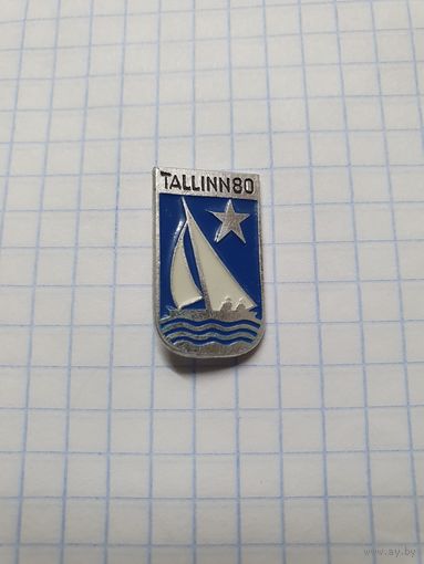 Значок ,,Таллин-Tallinn 80'' СССР.