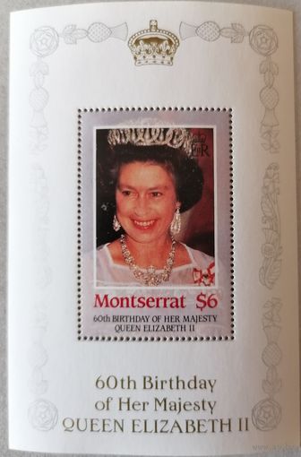 Монсеррат. 60-летие со дня рождения Ее Величества королевы Елизаветы II.