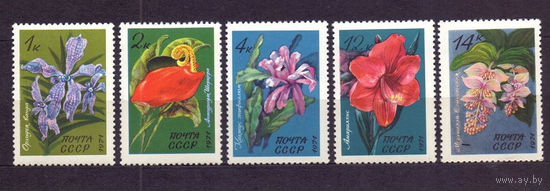 Марки СССР 1971 год. Трапические растения. Полная серия из 5 марок. 4080-4084.