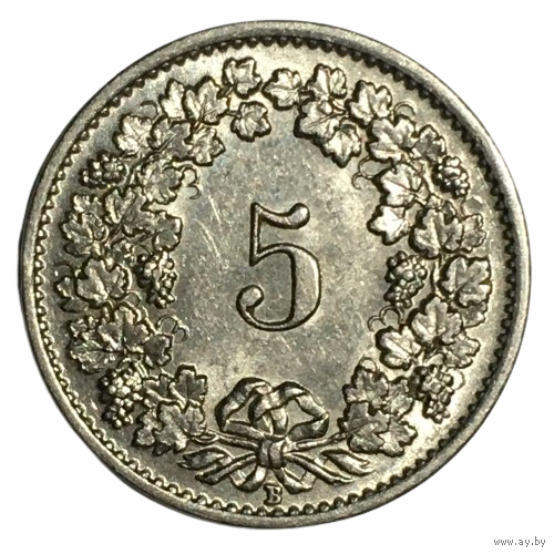 Швейцария 5 раппенов, 1939