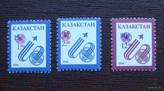 Казахстан, стандарт надпечатки 1+2+12 3м/с полная 1995 (1,5 МЕ)