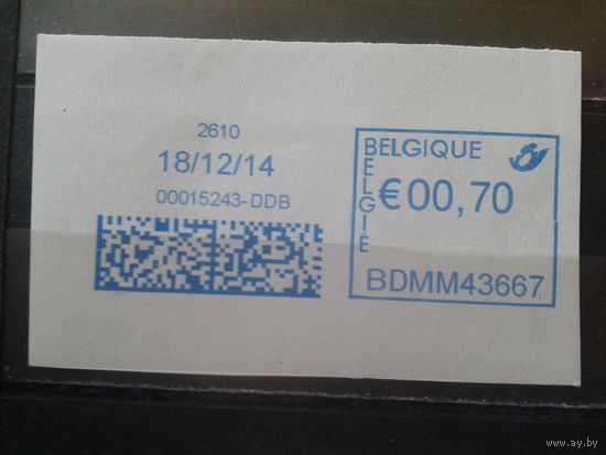 Бельгия 2014 Автоматная марка