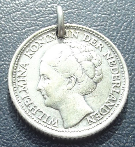 Нидерланды. 25 центов 1944. Серебро. подвеска