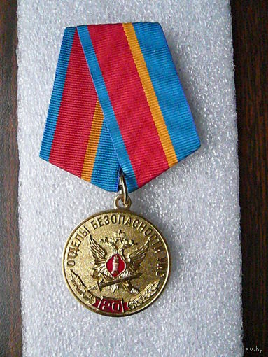 Медаль юбилейная. Отделам безопасности УИС 20 лет. УФСИН ФСИН РФ. Латунь с покраской.