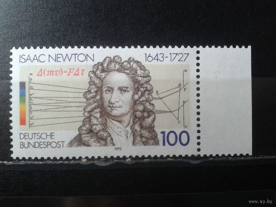 Германия 1993, И. Ньютон** Михель 1,7 евро