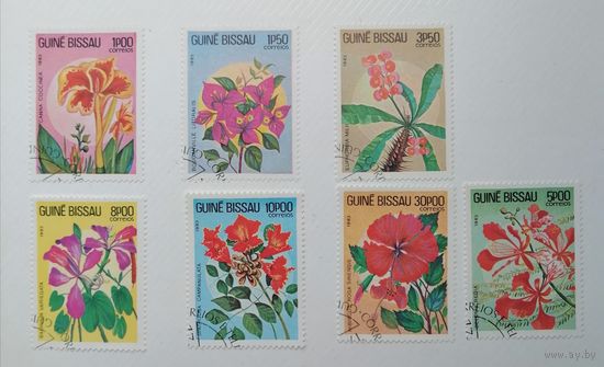 Гвинея Бисау /1983/ Фауна - Цветы - полная серия, MNH [Mi 724-730] - 7 марок