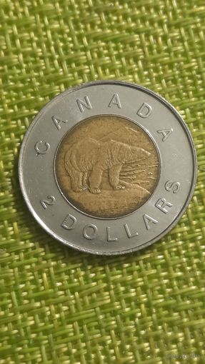 Канада 2 доллара 1996 г ( медведь биметалл )