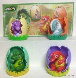 Серия игрушек из киндера динозавры